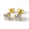 Diamonds stud yellow gold earrings model Do