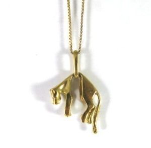 Gold panther pendant