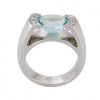 Aquamarine & diamonds ring
