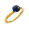 Blue Sapphire solitaire ring model Tamar
