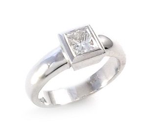 princess cut diamond solitaire engagement ring model Priel