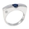 Blue Sapphire and diamond ring model Or