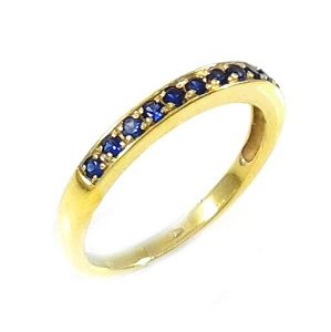 Blue Sapphires band ring model Polly