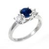 Blue Sapphire & diamonds ring model Tracee