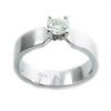 Diamond wide promise solitaire ring