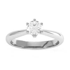 Diamond solitaire promise engagement ring