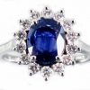 Classic Diana ring set with Blue Sapphire