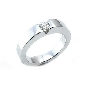 Diamond solitaire engagement ring model sunset
