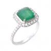 Emerald with diamonds ring model Odette