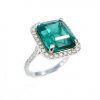 Emerald and diamonds ring model Emma