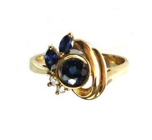 Blue delicate ring