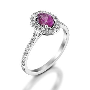 Pink Sapphire & diamonds ring model Moran