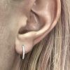 Diamonds Huggie hoop small earring piercing