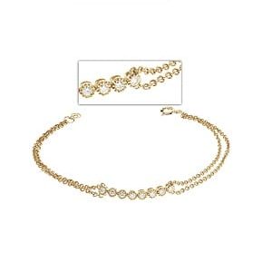 Diamonds chain bracelet model yellow gold