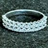 Diamonds two bands white gold ring