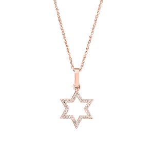 Diamonds Star of David rose gold pendant model v SD