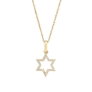 Diamonds Star of David yellow gold pendant model v SD